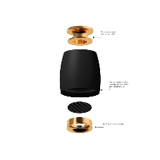 Насадка для корпуса светильника N7014 PYG золото желтое полированное D70*H20mm Out2mm MR16