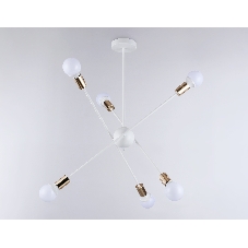 Светильник Ambrella light TR80432/6 WH/GD белый/золото E27/6 max 60W D950*730