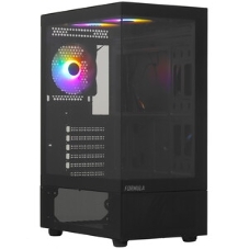 Компьютерный корпус MiniTower AeroCool/Formula Crystal Z1CM PLUS AR black (mATX, без БП, USB Type-A+USB Type-C) (Crystal Z1CM Plus Black AR)