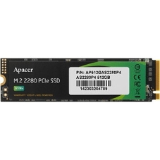 Накопитель SSD Apacer AS2280P4, 512Gb, M.2 2280, PCIe 3.0 x4, NVMe, R/W 2100/1500