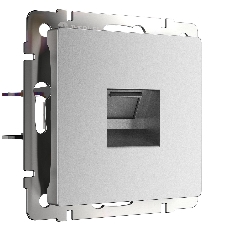 Розетка Ethernet RJ-45 (серебряный матовый)