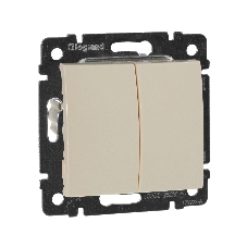 Выключатель Legrand 774305 Valena двухклавишный 10 AX(слоновая кость)