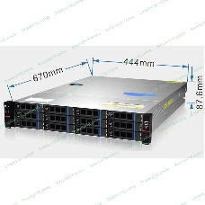 Серверный корпус Gooxi RMC2112-670-HS-NV-D 2U 12bay chassis SAS/SATA/NVME backplane rear 2*2.5
