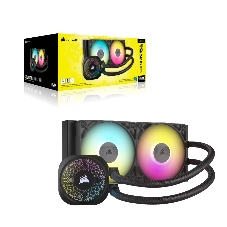 Система жидкостного охлаждения Corsair iCUE LINK TITAN 240 RX RGb (240мм, черный, RGb/ Fans: 2x120мм, 73.5CFM, 36dBA, 2100RPM/ S: 1851, 1700, AM5, AM4)