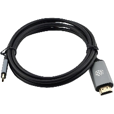 Кабель аудио-видео Cactus CS-USBC-HDMI-2-2 USB Type-C (m)/HDMI (m) 2м. позолоч.конт. черный