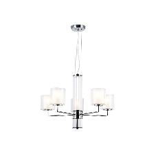 Люстра Ambrella light LH56001/5 СH/FR хром/белый матовый E14*5 max 40W D640*1260