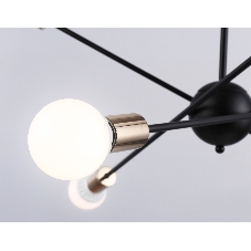 Светильник Ambrella light TR80435/6 BK/GD черный/золото E27/6 max 60W D950*730