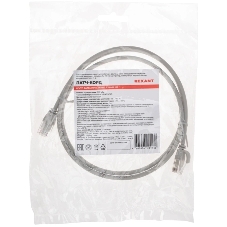 Патч-корд U/UTP Rexant cat.6a (10G), RJ45-RJ45, неэкранированный, 28AWG, LSZH, серый, 1 м