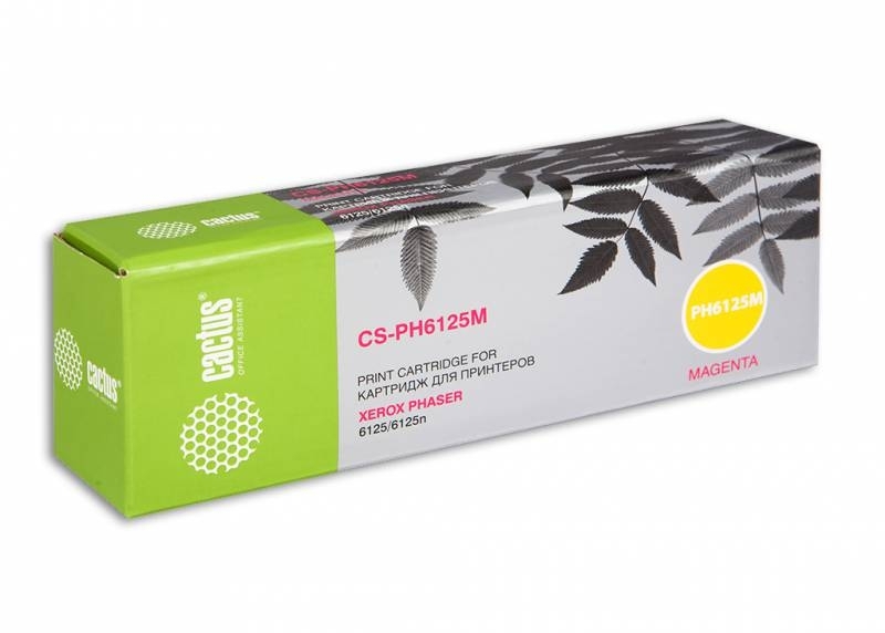 Картридж лазерный Cactus CS-PH6125M (106R01336) пурпурный (1000 стр.) для Xerox 6125/6125n