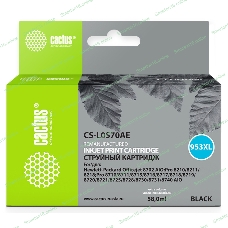 Картридж струйный Cactus CS-L0S70AE №953XL черный (58 мл) для HP OJ Pro 7740/8210/8218/8710/8715