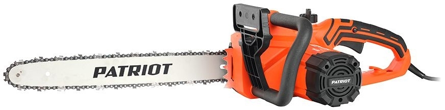 Пила цепная электрическая Patriot ESP 2418, 2400Вт, 18'/45 см, 3/8, 1,3мм 62 зв, плавный пуск, бесключевая натяжка цепи, термозащита