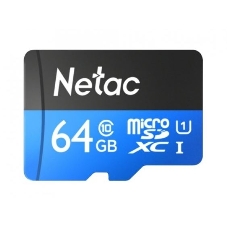 Флеш карта microSDHC 64Gb Netac P500 NT02P500STN-064G-S (без SD адаптера) 80Mb/s