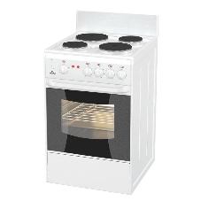 Плита электрическая Flama AE 1402 W белый, конфорок 4 шт, духовка 50 л, 50 см x 85 см x 60 см
