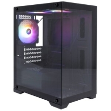Компьютерный корпус 1STPLAYER MIKU Mi2 черный mATX 3x120мм LED fans Mi2-BK-3F1