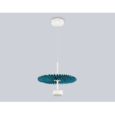 Светильник Ambrella light LH72611 WH/GR белый/бирюзовый 6W 3000K D300*260-1770