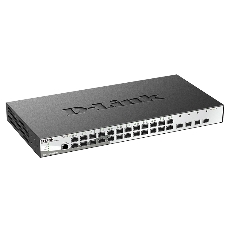 Коммутатор D-Link DGS-1210-28XS/ME/C1A, 24×1 Гбит/с SFP + 4×10 Гбит/с SFP+, управляемый