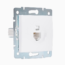 Механизм розетки компьютерн. 1-м СП KARINA RJ45 белый LEZARD 707-0288-139