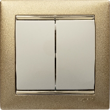 Выключатель Legrand 774305 Valena двухклавишный 10 AX(слоновая кость)