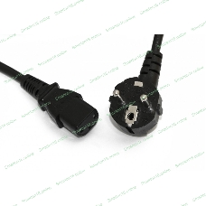 Кабель питания компьютера Hyperline PWC-IEC13-SHM-0.5-BK (Shucko+C13) (3x0.75), 0.5м