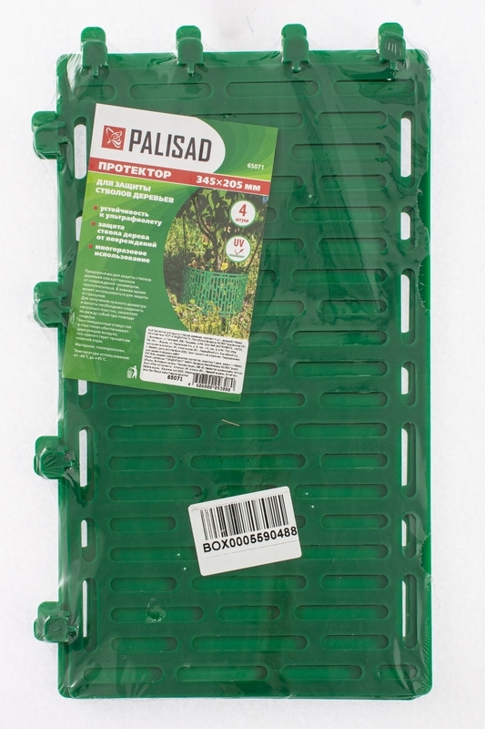 Протектор для защиты стволов деревьев Palisad комплект 4 шт., зеленый