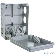 Коробка КМ41242 распаячная IEK UKO10-150-110-070-K41-55 для о/п 150х110х70 мм IP55 (RAL7035, 10 гермовводов)