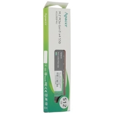 Накопитель SSD Apacer AS2280P4U, 512Gb, PCIe 3.0 x4, M.2 2280, NVMe, R/W 3500/2300