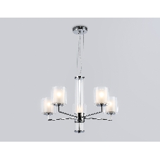 Люстра Ambrella light LH56001/5 СH/FR хром/белый матовый E14*5 max 40W D640*1260