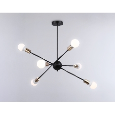 Светильник Ambrella light TR80435/6 BK/GD черный/золото E27/6 max 60W D950*730