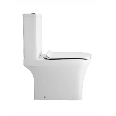 Унитаз компакт торнадо напольный безободковый Bau Spectrum square Hurricane-5, усиленное бысросъемное сиденье дюропласт микролифт