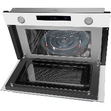 Встраиваемая микроволновая печь Maunfeld MBMO349GW белый, 34 л, 900 Вт, переключатели - сенсор, поворотный механизм