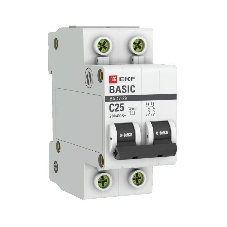 Выключатель автоматический EKF mcb4729-2-25C 2P 25А (C) 4,5кА ВА 47-29 EKF Basic