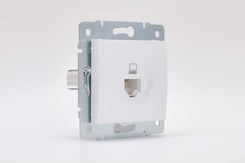 Механизм розетки компьютерн. 1-м СП KARINA RJ45 белый LEZARD 707-0288-139