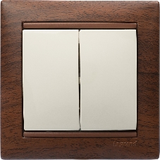 Выключатель Legrand 774305 Valena двухклавишный 10 AX(слоновая кость)