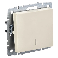 Выключатель 1-кл. СП BRITE ВС10-1-1-БрКр 10А с инд. беж. IEK BR-V10-1-10-K10 Выключатель 1-кл. СП BRITE ВС10-1-1-БрКр 10А с инд. беж. IEK BR-V10-1-10-K10