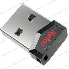 Флешка USB Netac UM81 (NT03UM81N-008G-20BK), 8Gb, USB 2.0, R/W 30/10, черный/красный