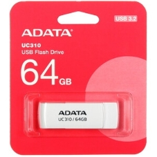 Флешка USB ADATA UC310 (UC310-64G-RWH), 64Gb, USB 3.2 Gen 1, R/W 100/30, белый