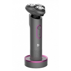 Электробритва BQ SV1008 Gray-Pink. Мощность 5 Вт/Время зарядки 90 минут/Время беспроводной работы 90 минут/Влагозащита IPX6/Электропитание 110-240 В, 50-60 Гц/Ротационная головка бритвы/Мощный мотор/Индикатор заряда батареи/Портативная база для подзарядки/3 насадки в комплекте