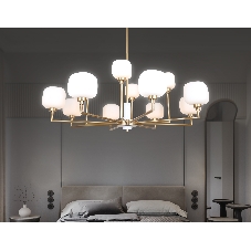 Люстра Ambrella light LH53019/12 BS/FR латунь/белый матовый G9*12 max 40W D910*680