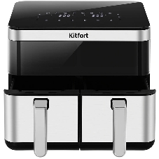 Аэрогриль Kitfort КТ-8110 черный, 2700 Вт, 8.6 л, сенсор, 8 программ