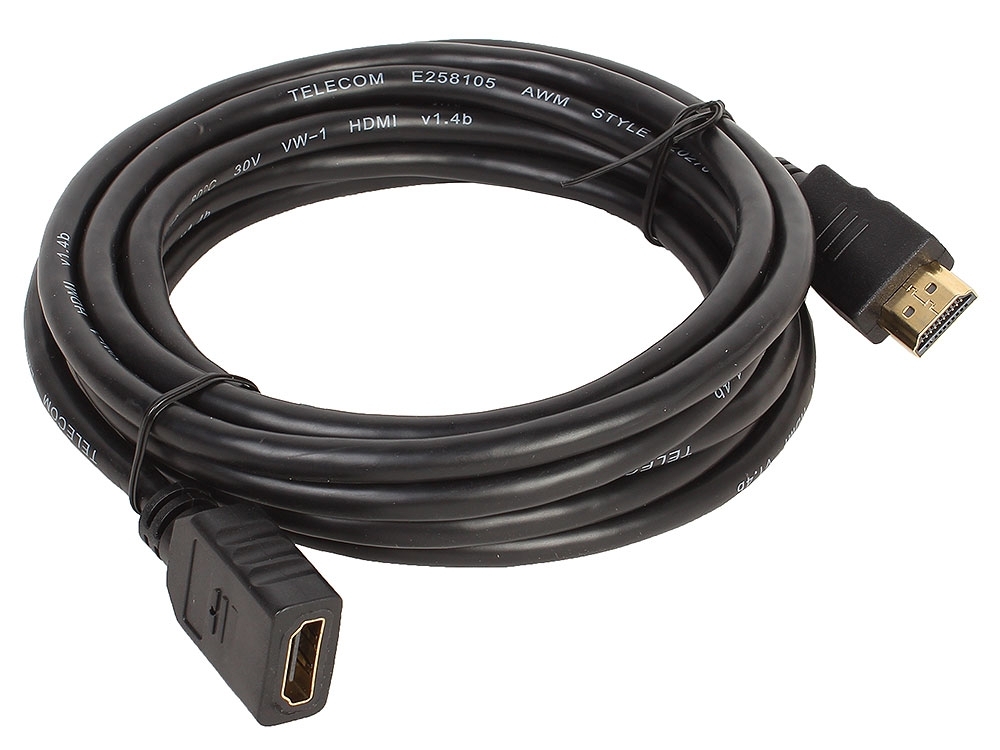 Кабель удлинительный  Telecom 1.4V HDMI-19M/HDMI-19F 3m (CG501D_M/F /VHD6105D-3M)