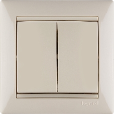 Выключатель Legrand 774305 Valena двухклавишный 10 AX(слоновая кость)