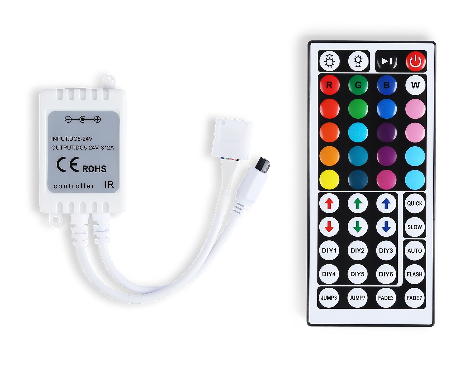 Контроллер GS11251 RGB 6A 12V 72W/ 24V 144W (ПДУ ИК CR2025)