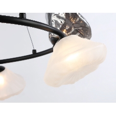 Светильник Ambrella light LH15003/6 BK/FR/SM черный/белый матовый/дымчатый G9*6 max 40W D630*1150