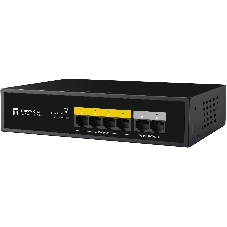 Коммутатор Netis ST106PDI-2-43, 4×100 Мбит/с PoE + 2×100 Мбит/с Uplink, неуправляемый