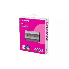 Внешний SSD ADATA SD810, 4Tb, USB 3.2 Gen 2x2 Type-C, R/W 2000/2000, серебристый