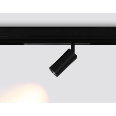 Управляемый светодиодный светильник для шинопровода Magnetic Ambrella light GL1212 BK черный IP20 12W 3000K-6400K 220V 36° D45*100 (Без ПДУ)