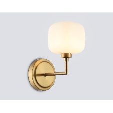 Настенный светильник Ambrella light LH53021 BS/FR латунь/белый матовый G9 max 40W 195*120*230