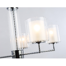 Люстра Ambrella light LH56001/5 СH/FR хром/белый матовый E14*5 max 40W D640*1260