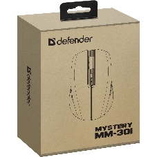 Мышь беспроводная Defender Mystery MM-301 фиолетовый, 1600 dpi, радиоканал, Bluetooth, USB, кнопки - 6