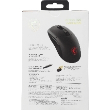 Мышь беспроводная/проводная MSI VERSA 300 черный, 8000 dpi, радиоканал, Bluetooth, USB, кнопки - 6